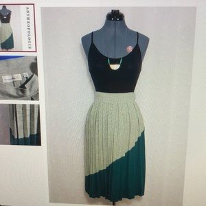 Anthropologie Charlie & Rose Wool Pleated Skirt